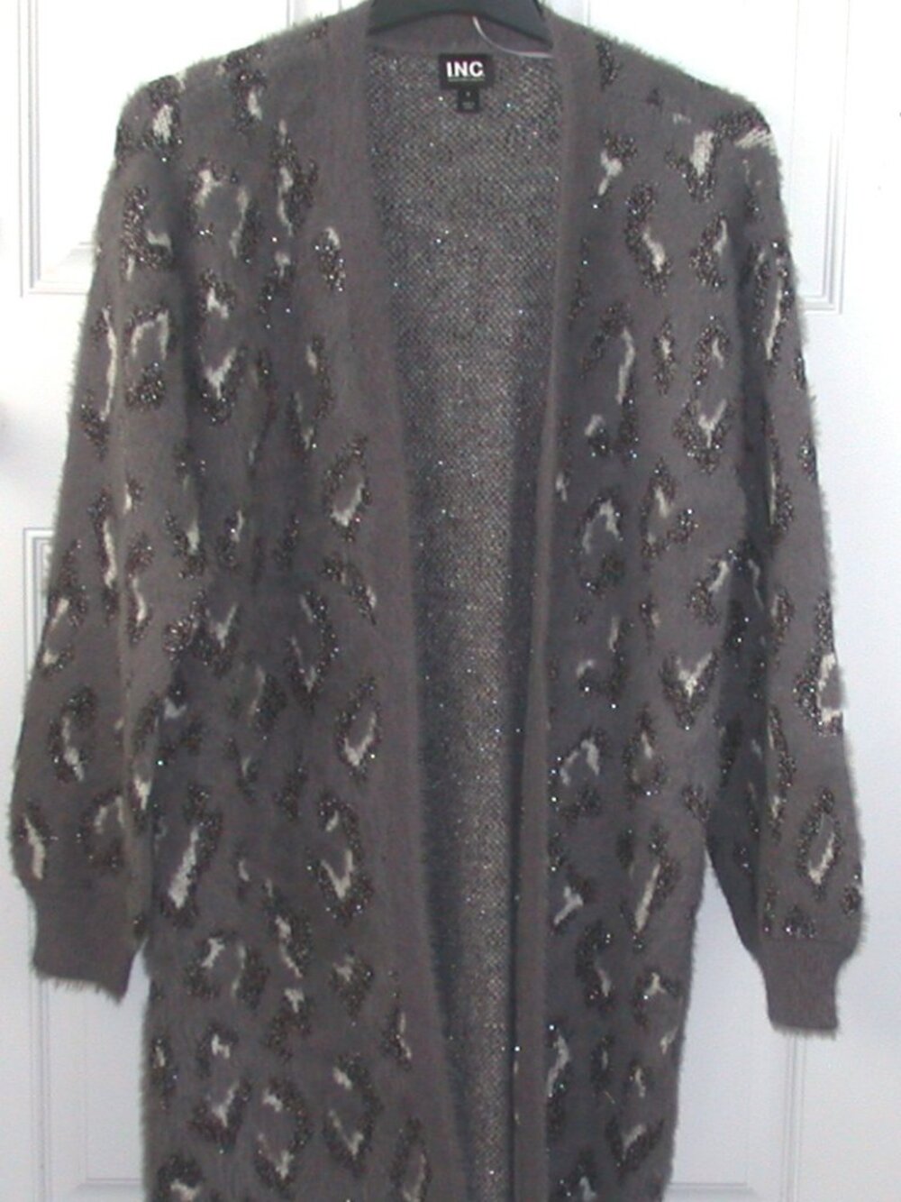 I.N.C. Cheetah Long Sweater Cardigan SZ Small NWT